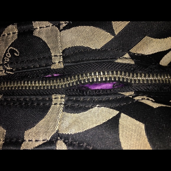 Coach Madison Maggie OP Art Black/Tan Shoulder Bag - Picture 6 of 8